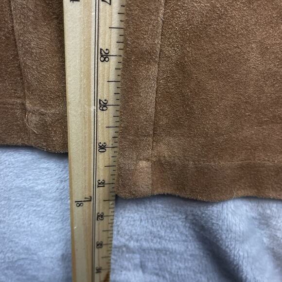 Rockin C Womens Large Tan Suedey Wide Flared Leg Pants 70s Rodeo Cowgril Western - Picture 11 of 14